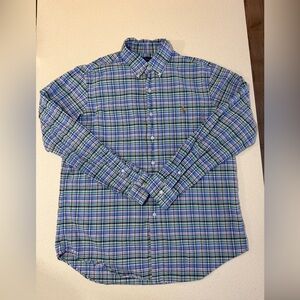 Ralph Lauren Blue & Green Plaid Button-Down Shirt